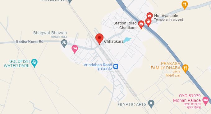 Devika Chhatikara Road Vrindavan Location Map