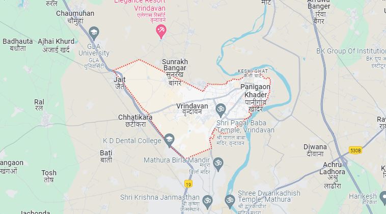 Devika Vrindavan Location Map